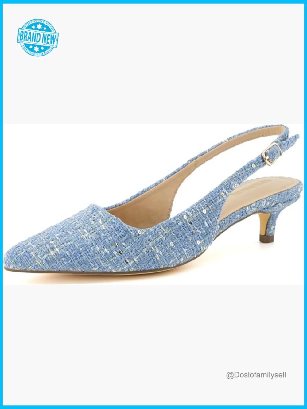 Kitten Heel Slingback Dress Shoes with Memory Foam Comfort